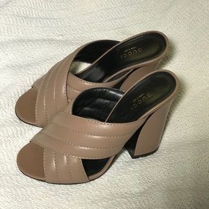 Gucci Sylvia Crisscross heeled sandals